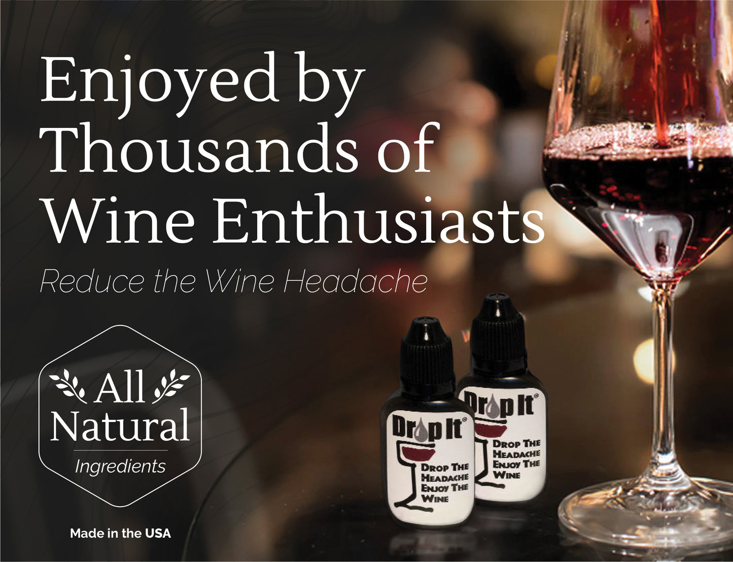 Drop It® - For Wine Tastings and Festivals - 2 Pack