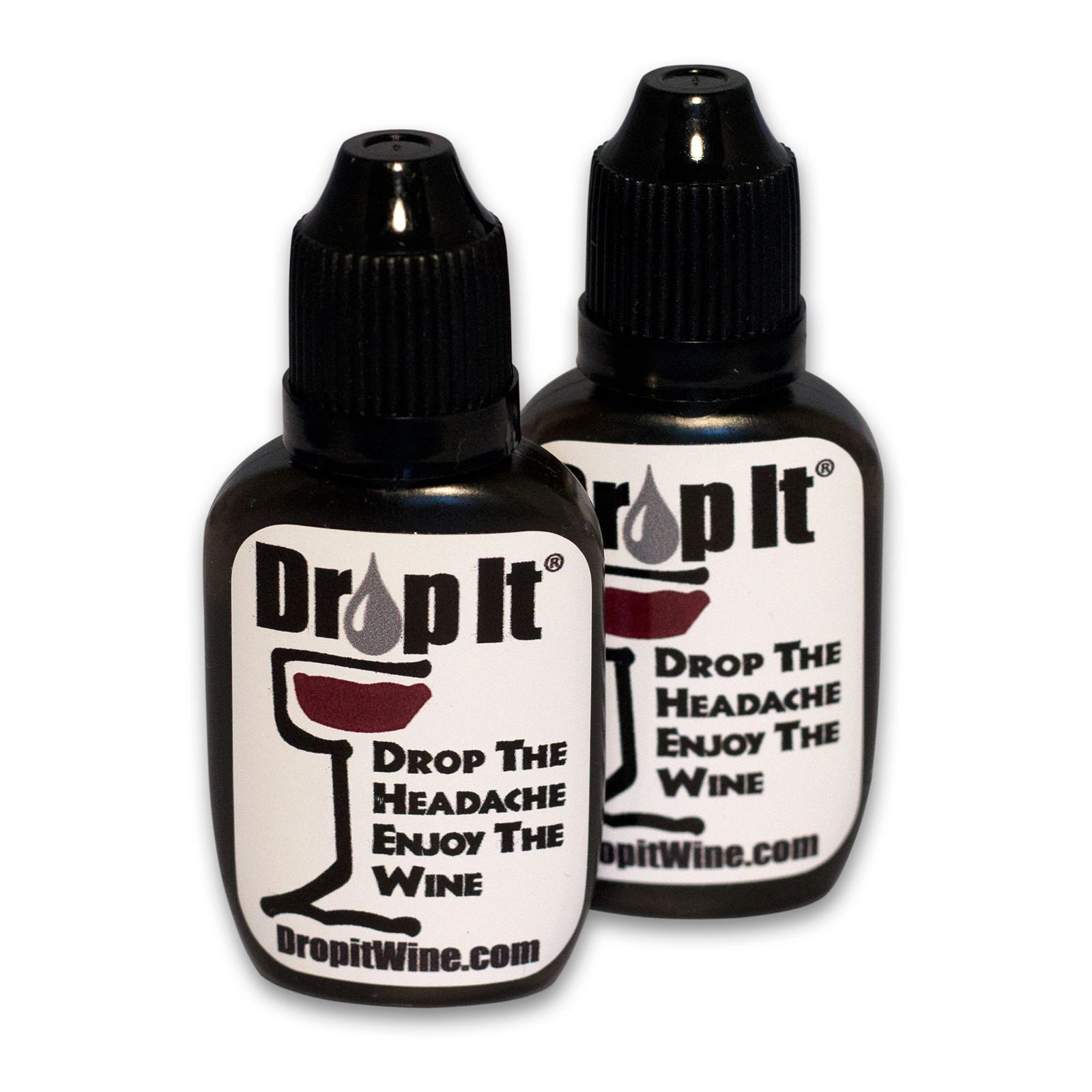 The Original Drop It Wine Drops, 2pk- USA Made Wine Drops That Naturally  Reduce Both Wine Sulfites and Tannins- Can Eliminate Wine Sensitivities,  Wine